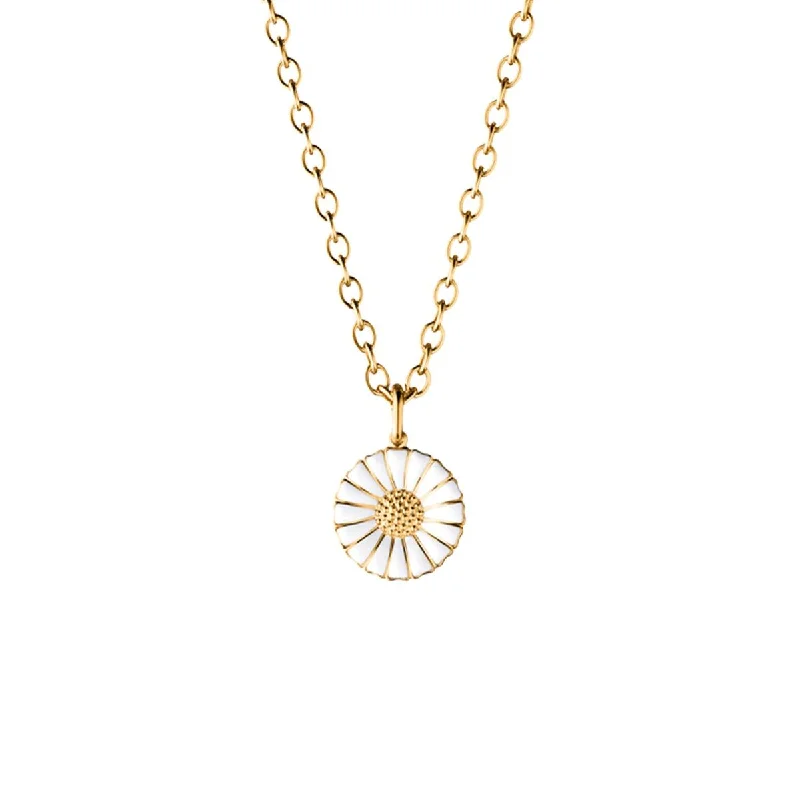 Unique Chain Necklace-Daisy 18 mm Gold Plated Necklace