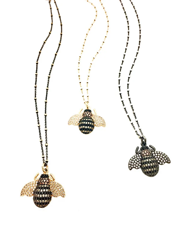 Fashionable Beaded Necklace-BZZZ Bees Necklace