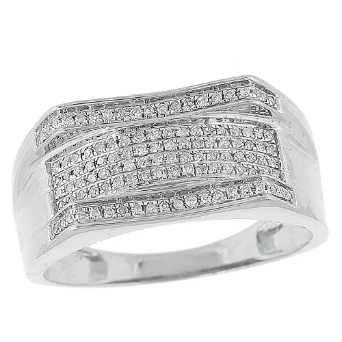 Fashionable Engagement Ring Set-10KW 0.30CTW DIAMOND MENS RING