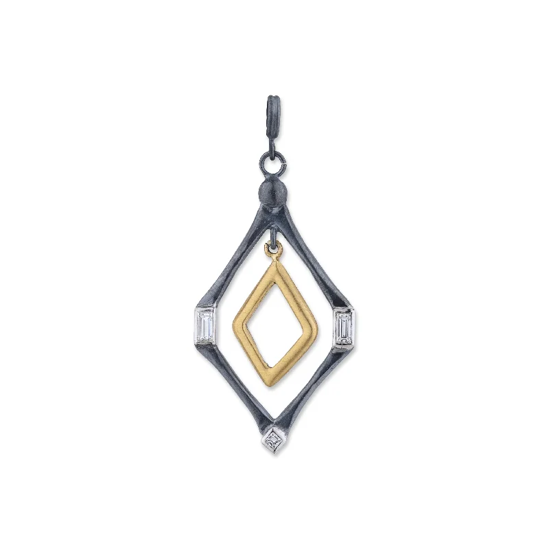 Dainty Gold Necklace-Lika Behar Two-Tone Art Deco Necklace