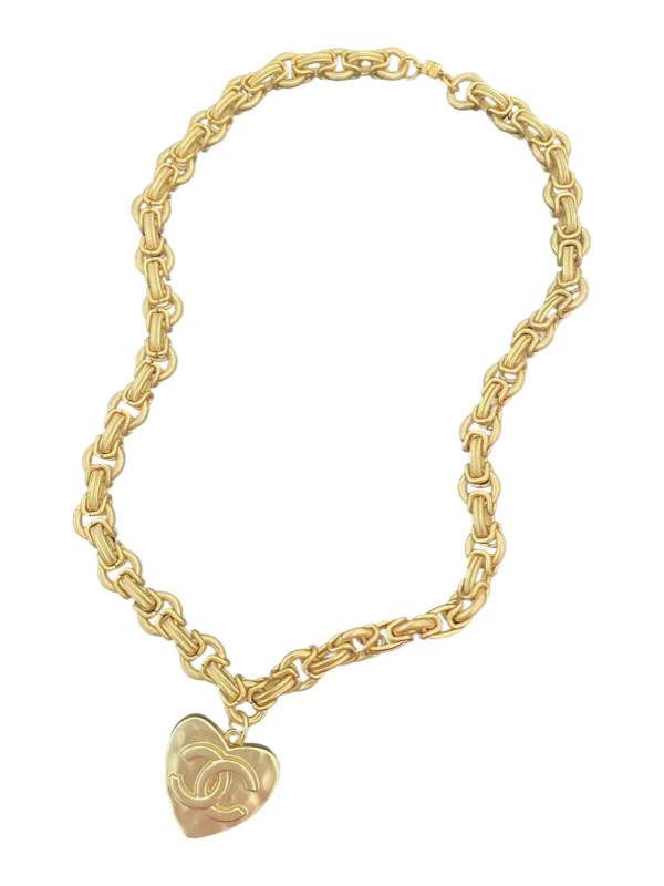 Customizable Crystal Necklace-CC Gold Heart Necklace