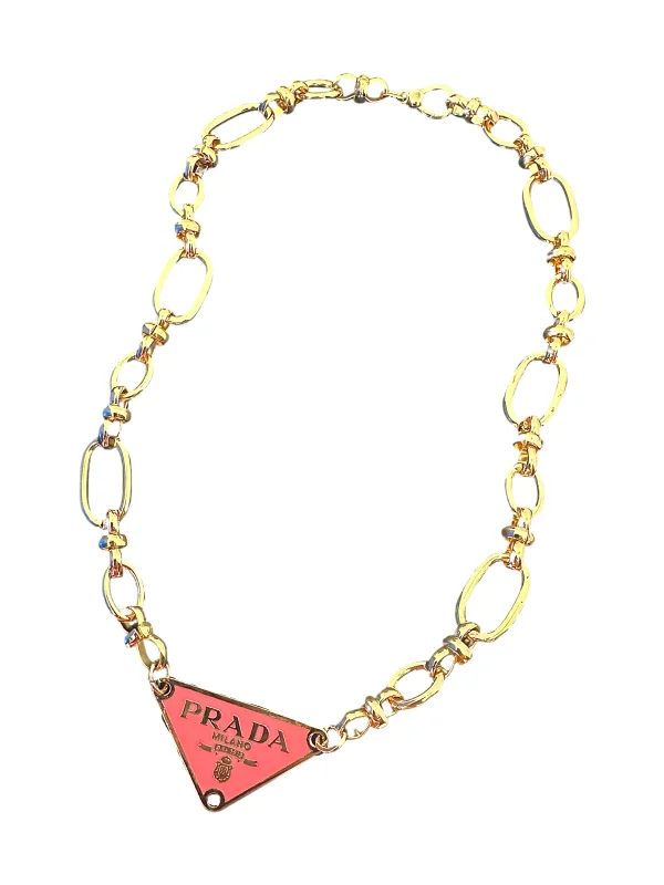 Luxury Beaded Necklace-P-RAD Pink Tag Necklace