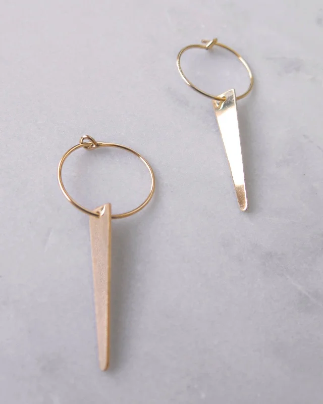 Elegant Long Earrings-Spike Hoop Earrings