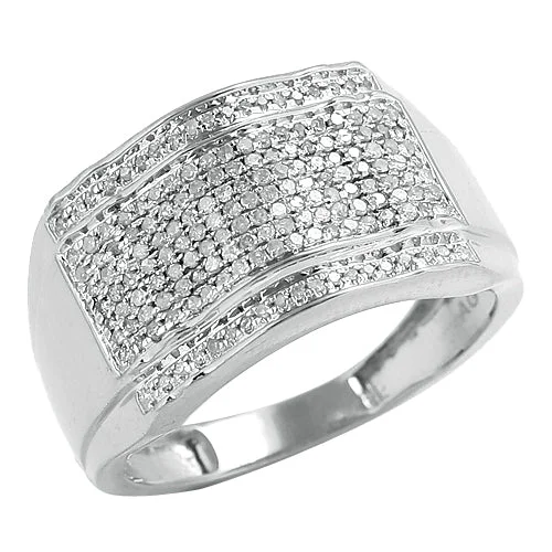 Custom Wedding Ring Set-10KW 0.50CTW DIAMOND MENS RING