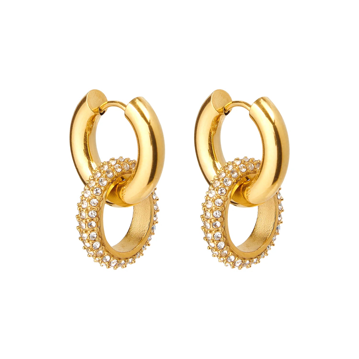 Gemstone Stud Earrings-GRACE HOOP EARRINGS