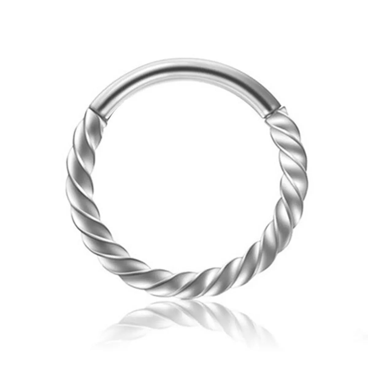 Designer Gold Ring-Simple Style Circle Pure Titanium Nose Ring In Bulk