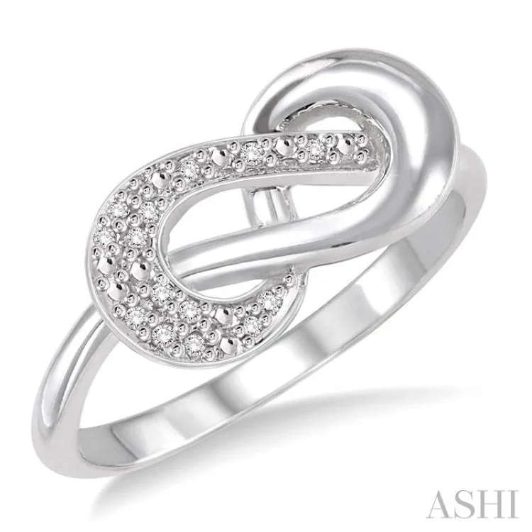 Custom Initial Ring-1/20 ctw Single Cut Diamond Ring in Sterling Silver