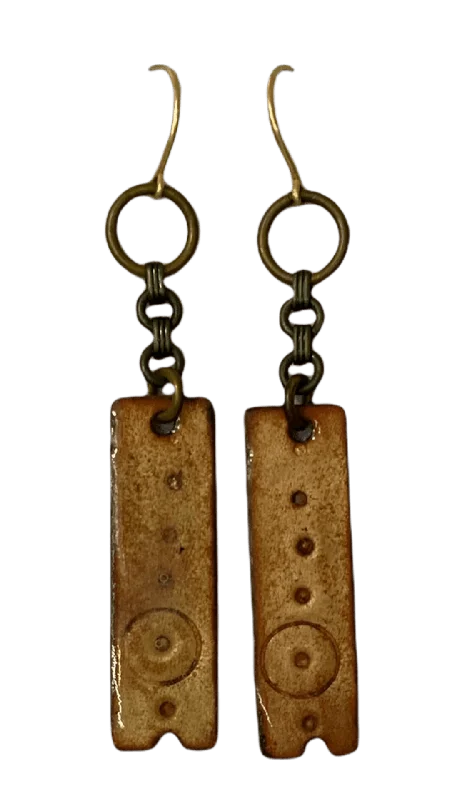 Statement Earrings for Weddings-CARTOUCHE EARRINGS