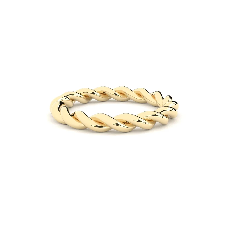 Custom Wedding Ring Set-TWISTED BECOMING RING