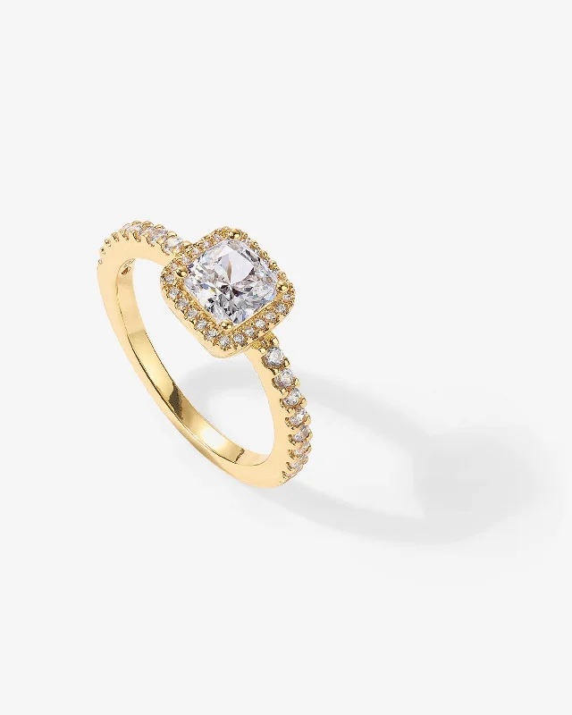 Solitaire Diamond Ring-Majestic Love Statement Ring