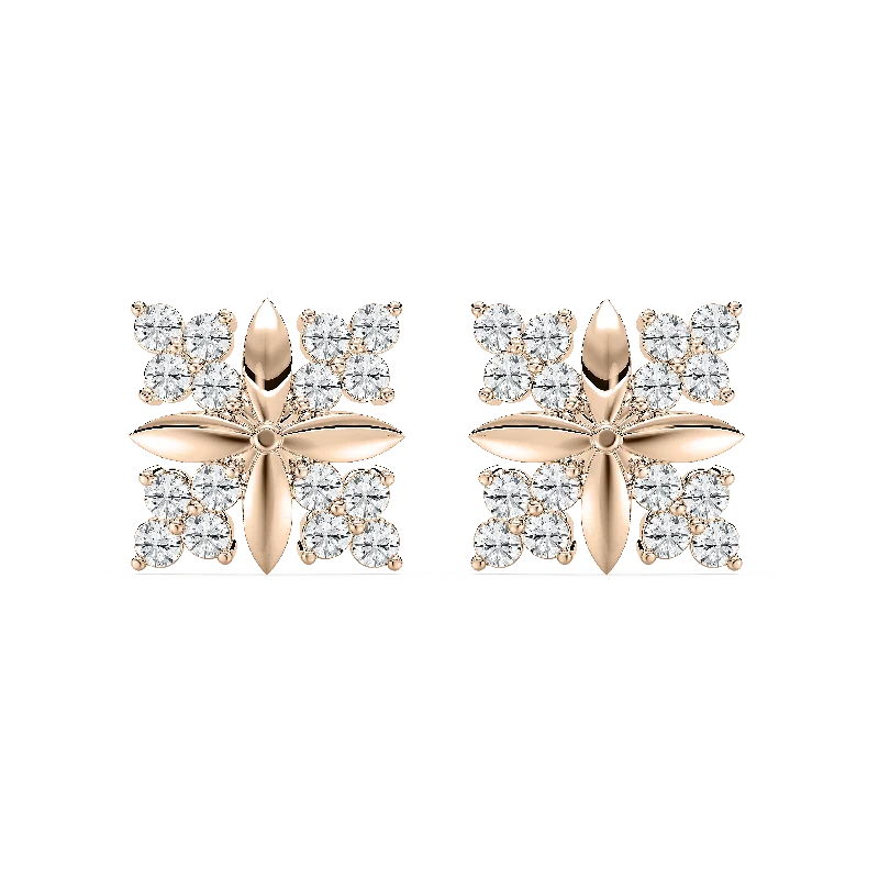 Modern Stud Earrings-Floral Point Cluster Studs