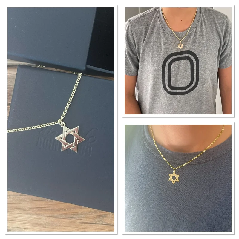 Classic Wedding Necklace-The Zac - Men’s Star of David