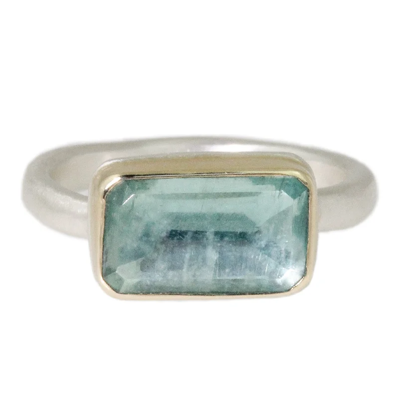 Stackable Engagement Rings-Green Kyanite Ring