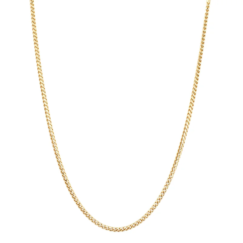 Casual Necklace for Women-Modern Men's Solid 18k Yellow Gold 2.07mm Wheat Link Chain 20" Necklace 15.1g