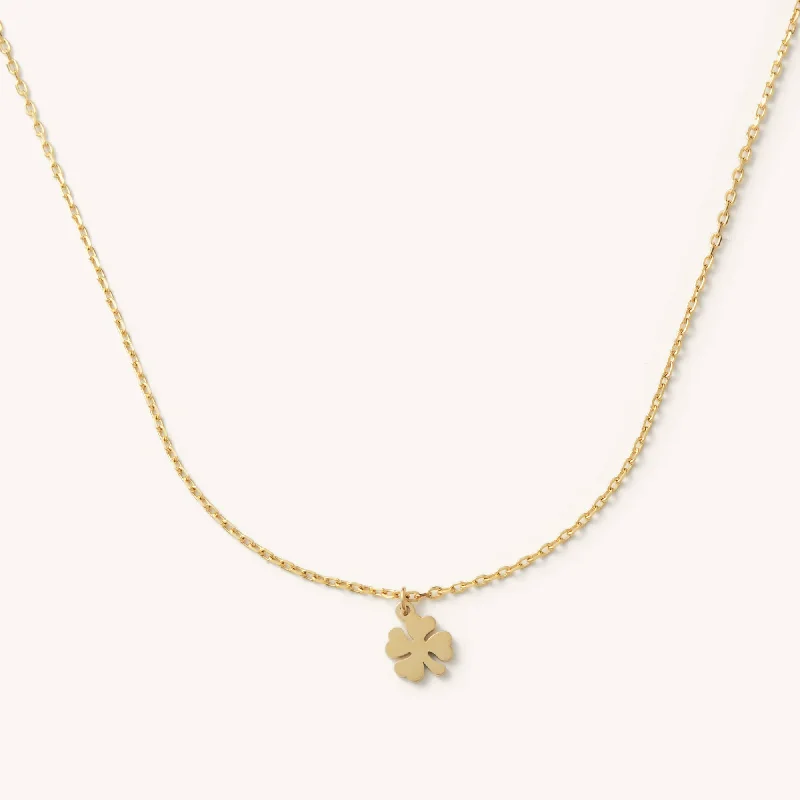 Sparkling Pendant Necklace-Clover Golden Necklace - Waterproof