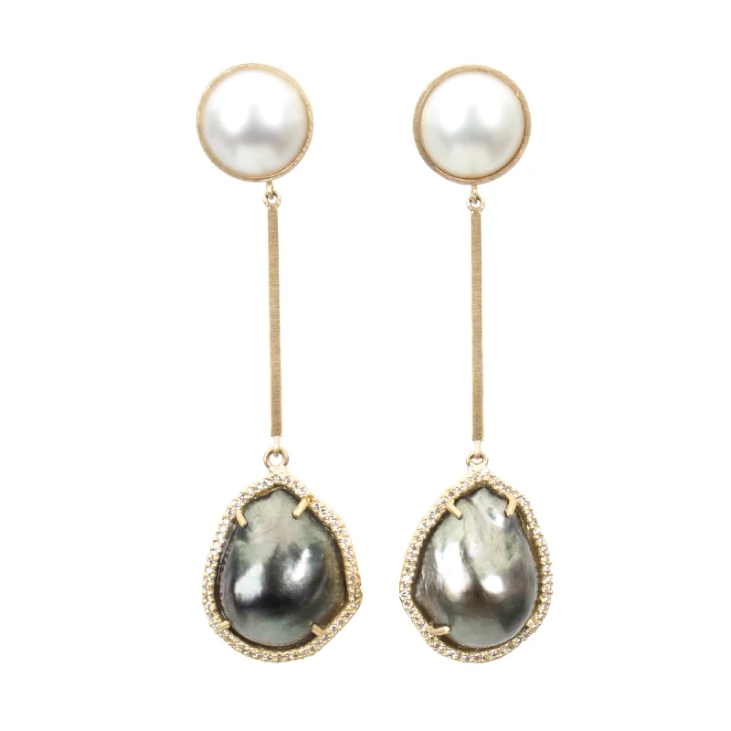 Luxury Drop Earrings-Pearl Drop Earrings