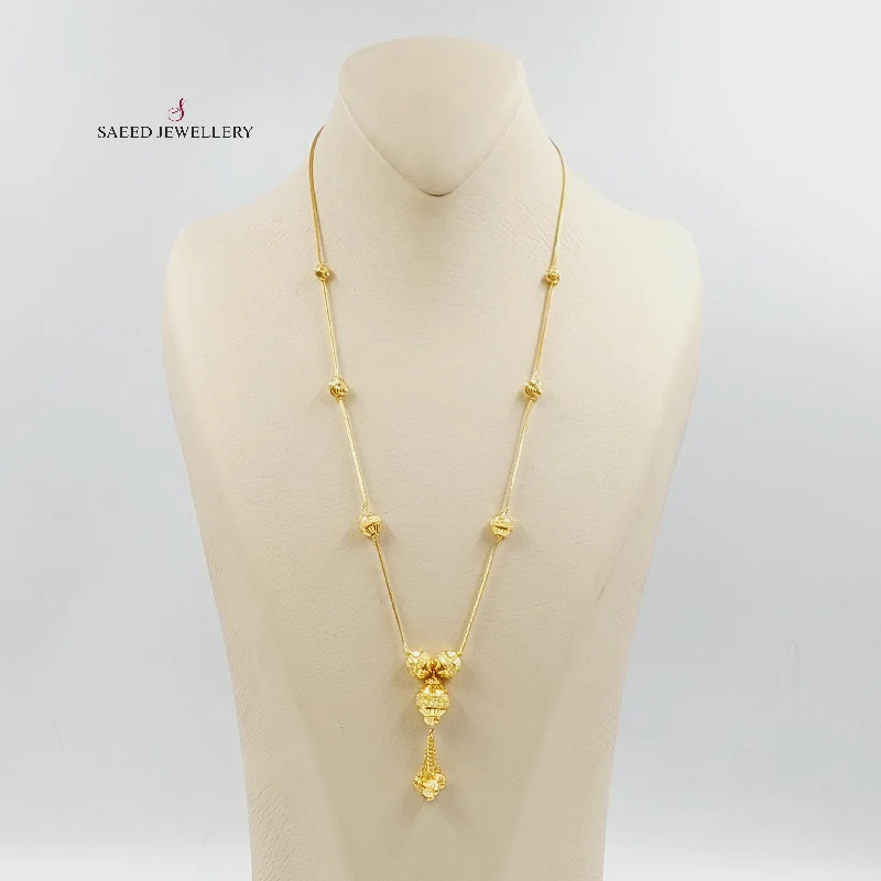 Double Chain Necklace-Deluxe Balls Necklace