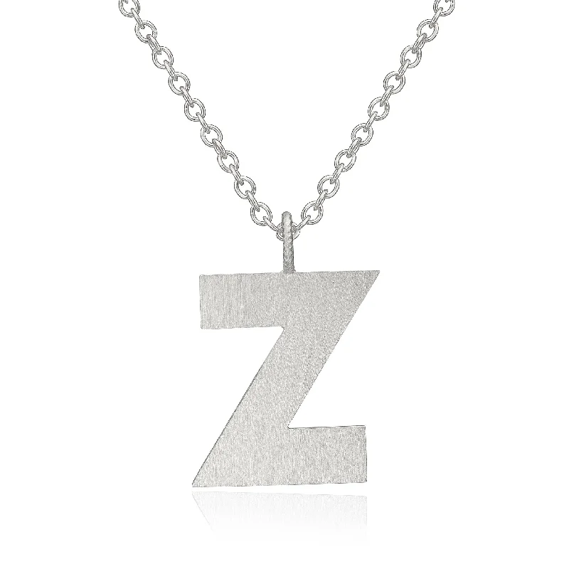 Unique Gold Necklace-Letter Z Silver Necklace