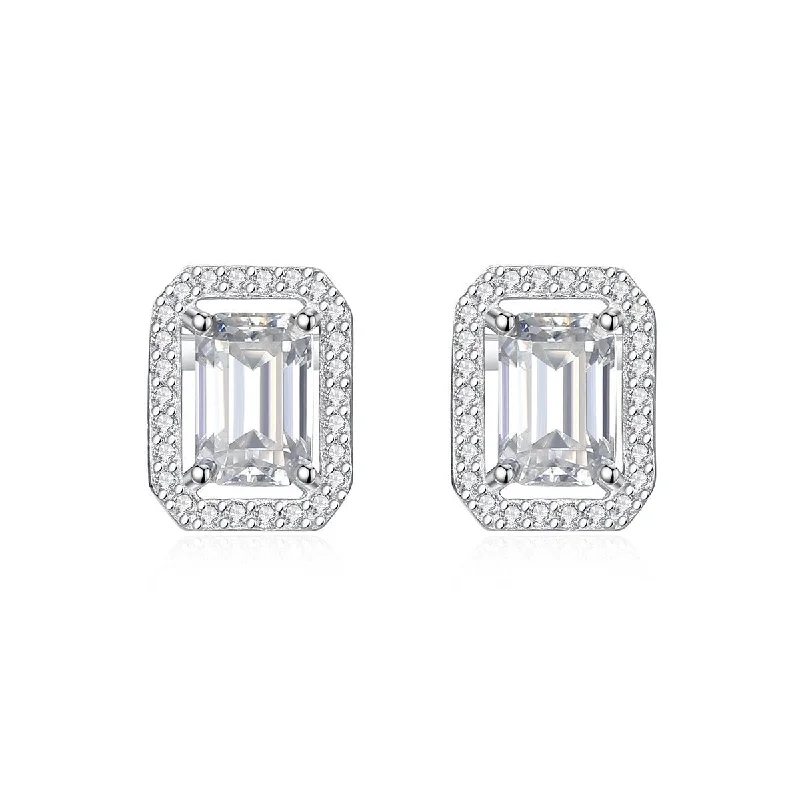 Unique Silver Earrings-1.2 Carat Diamond Earrings | S925 | Moissanite