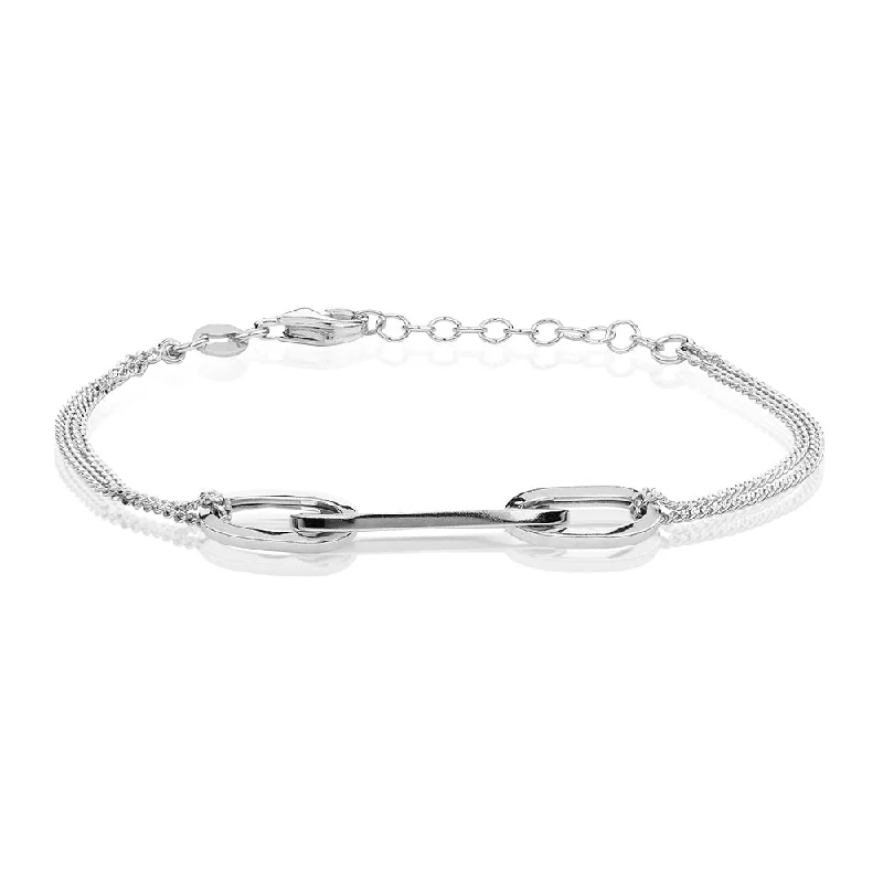 Adjustable Charm Bracelet for Bridesmaids-Bracelet in sterling silver