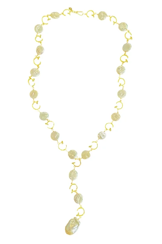 Customizable Gold Necklace-Pearl & Clou(Nail) Necklace