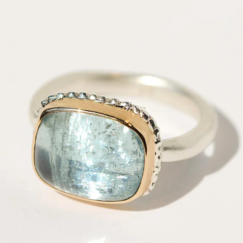 Classic Sapphire Engagement Ring-Aquamarine Ring