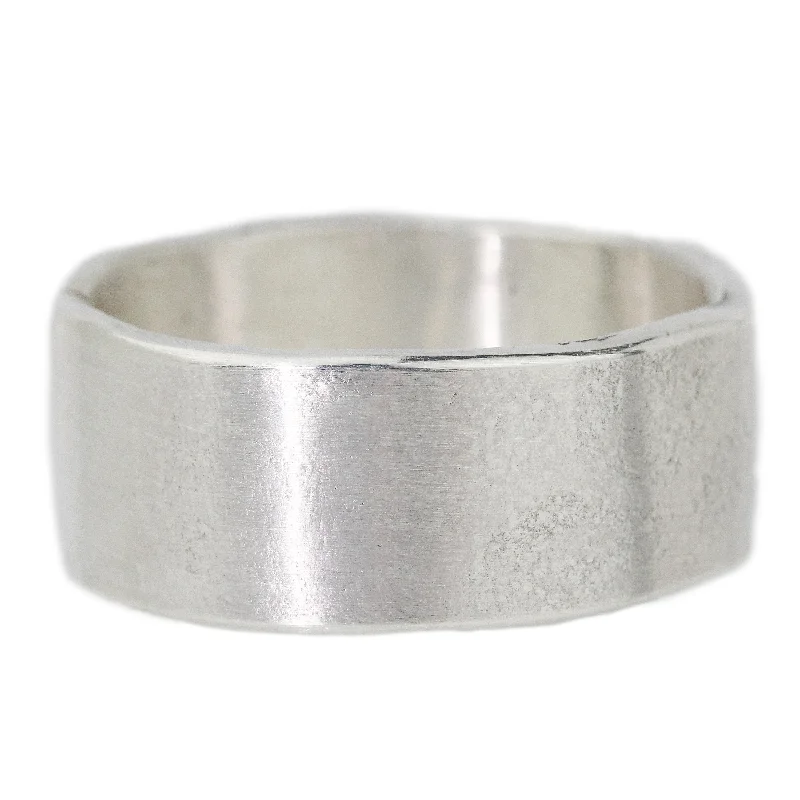 Custom Diamond Wedding Band-Wide Smooth Band