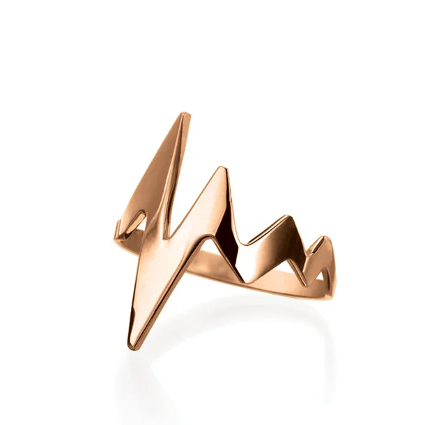 Luxury Gold Wedding Ring-AMOUR HEARTBEAT RING 18KR