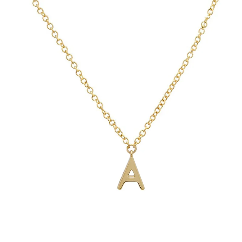 Casual Necklace for Women-Gold Initial Necklace