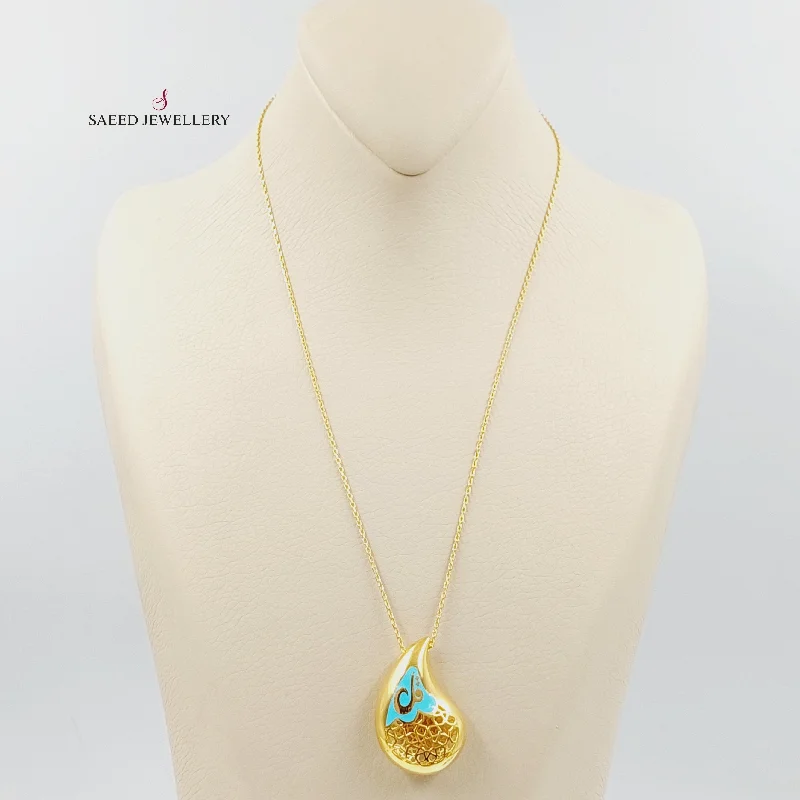 Simple Crystal Necklace-Islamic Almond Necklace