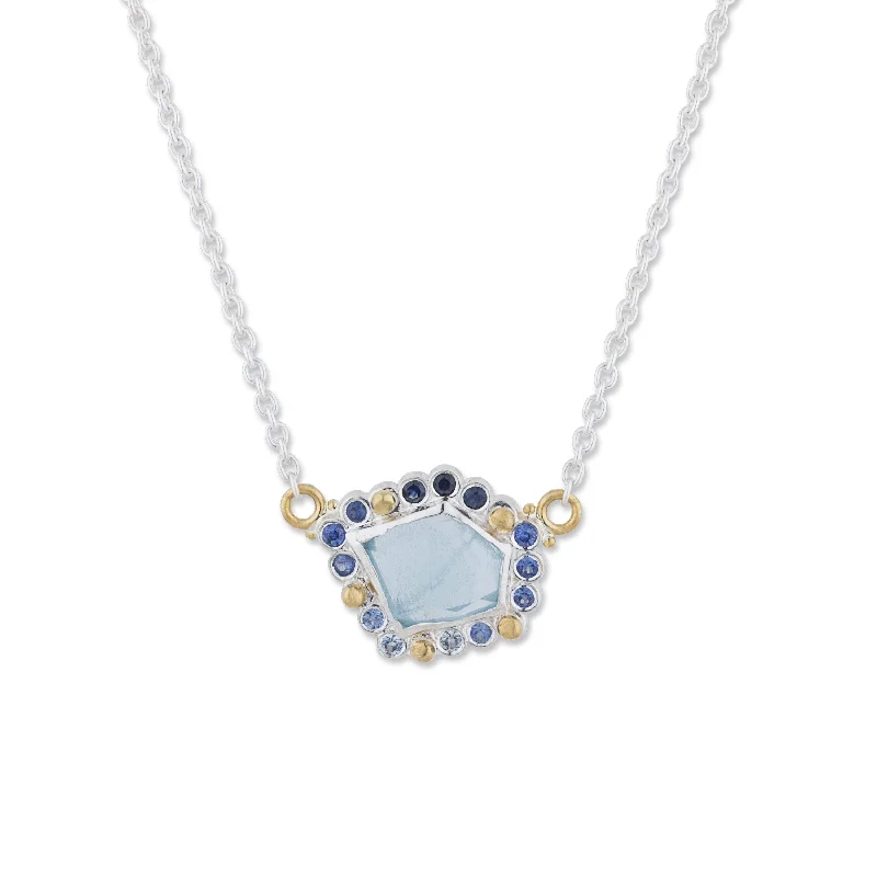 Wedding Necklace with Pearls-Lika Behar "Dive In" Aquamarine Necklace