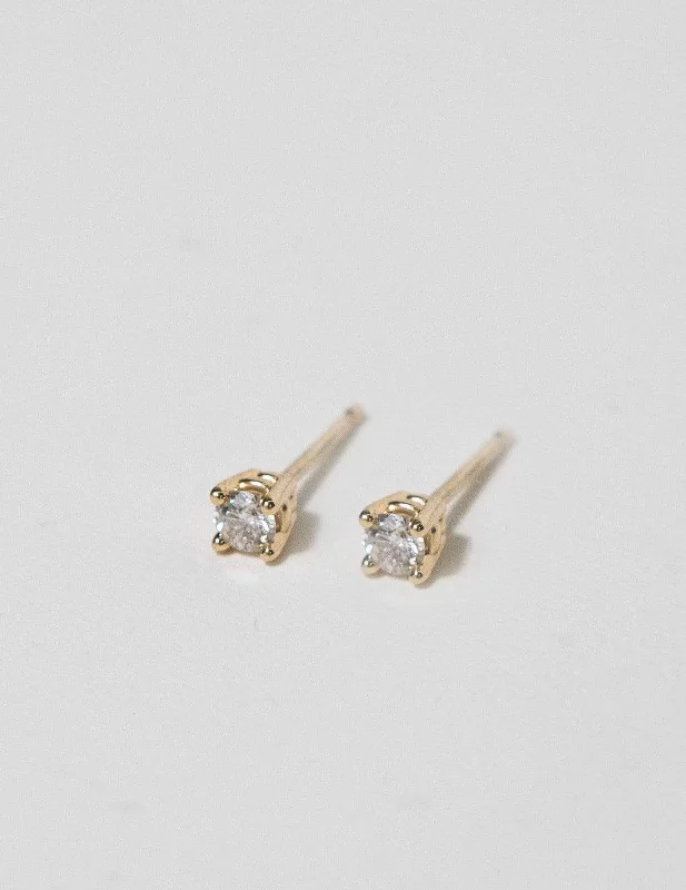 Custom Earrings for Bridesmaids-Diamond Prong Studs