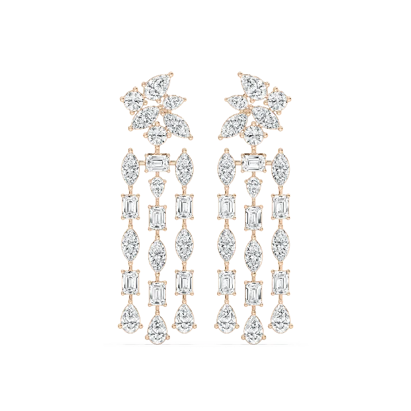 Gorgeous Diamond Earrings-Constellation Drop Earrings