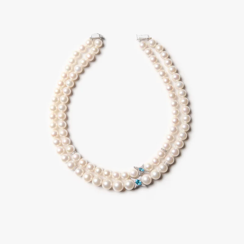 Stunning Crystal Necklace-Nereide Pearl Necklace