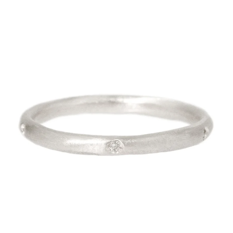 Diamond Anniversary Ring-Pod Band 5 Diamond Ring