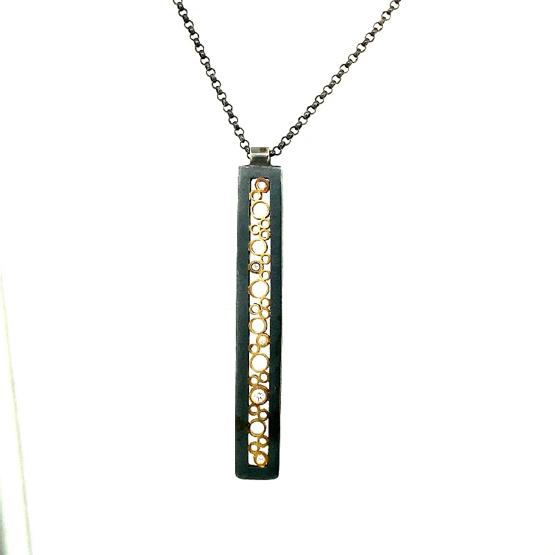 Elegant Sapphire Necklace-Belle Brooke Cielo Extra Long Rectangle