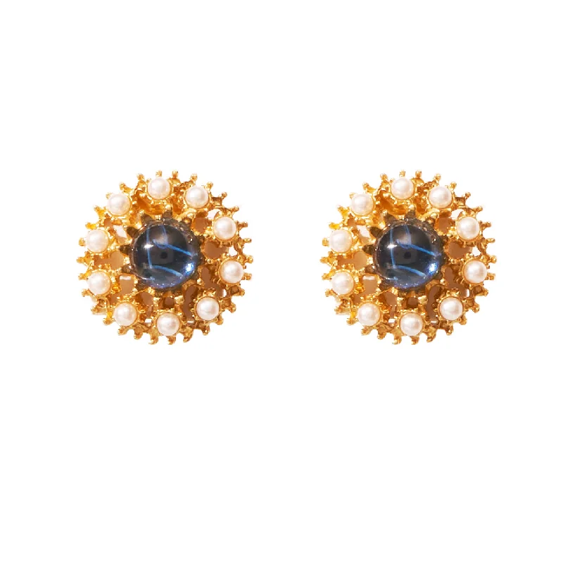 Elegant Gemstone Stud Earrings-Manet Earrings