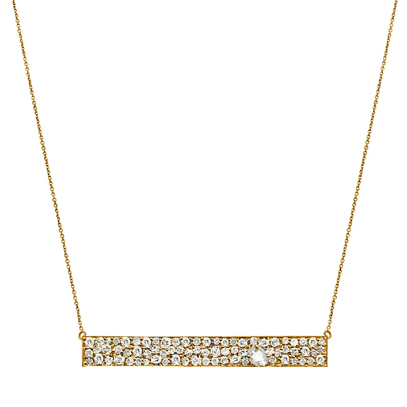 Heart Shaped Necklace-Stardust Necklace Yellow Gold Diamond