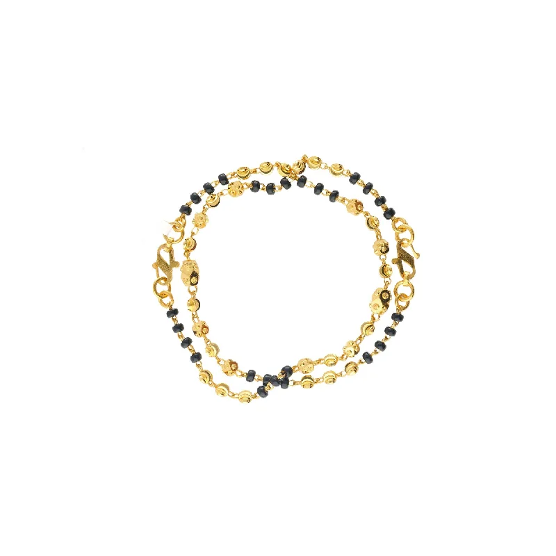 Fashionable Chain Bracelet-22K Yellow Gold Riley Beaded Baby Bracelets