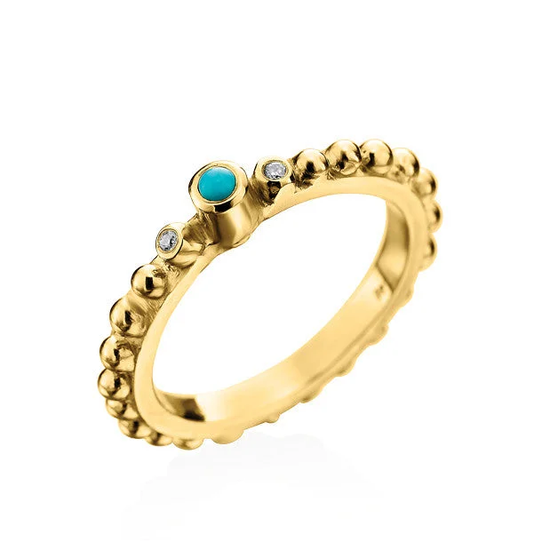 Classic Sapphire Wedding Band-BOHEME LIZ TURQUOISE RING