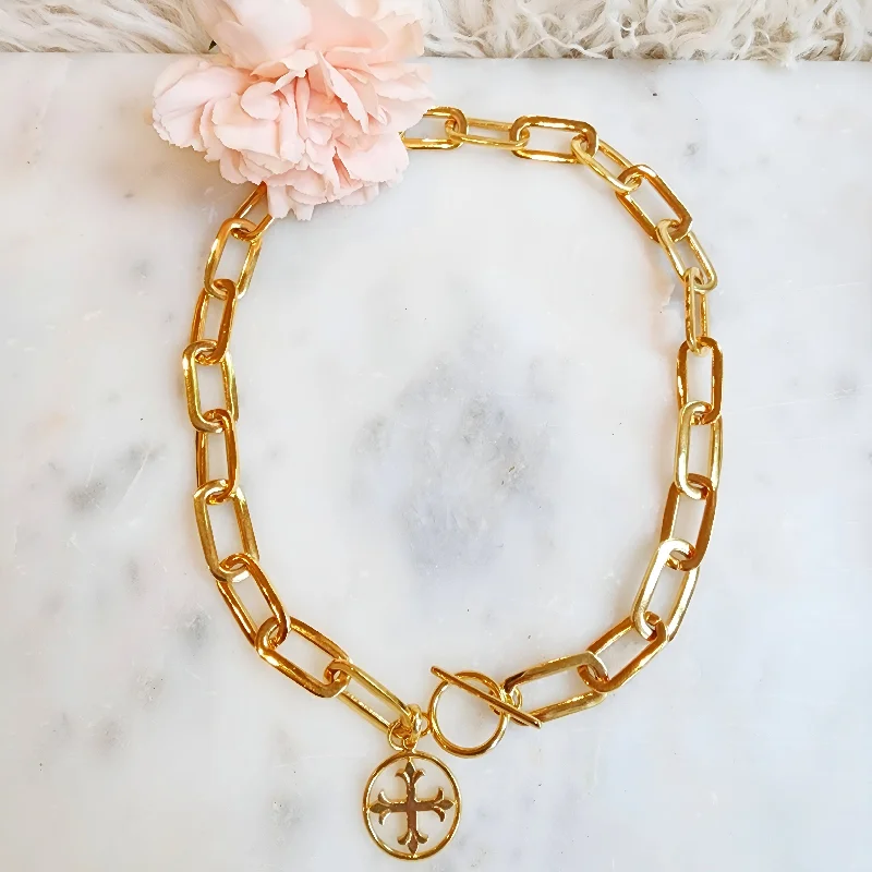 Fashionable Beaded Necklace-Prosper Cross Necklace