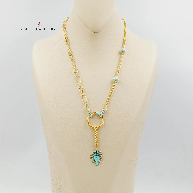 Gemstone Necklace for Weddings-Enameled Turkish Necklace