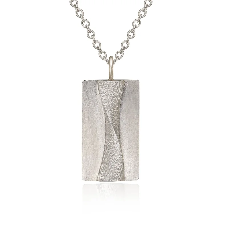 Unique Bridal Necklace-Vega Relief Silver Necklace