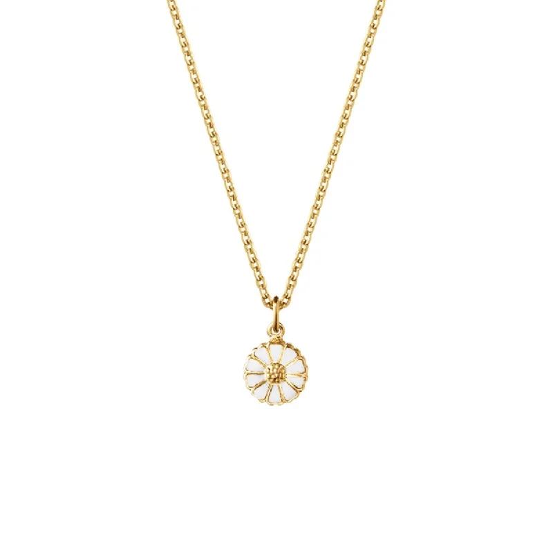 Boho Style Necklace-Daisy 7mm. Gold Plated Necklace