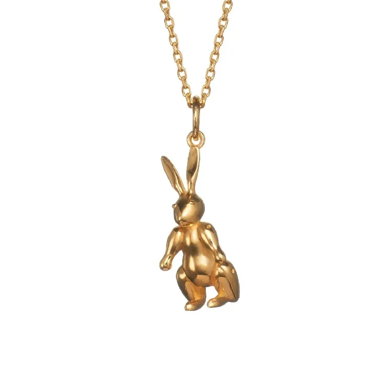 Handmade Gemstone Necklace-Rabbit Gold Plated Necklace