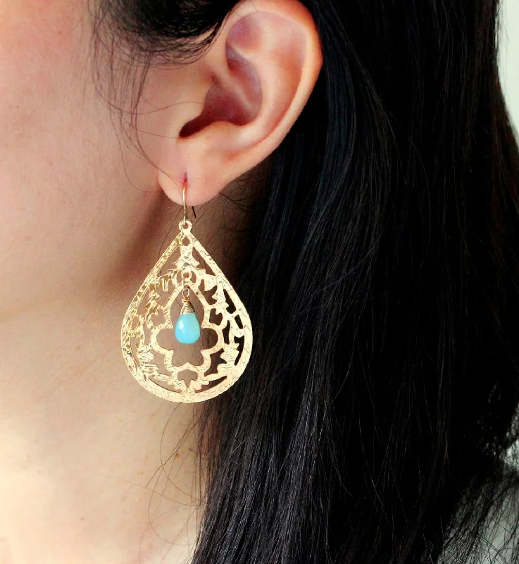 Modern Earrings for Teens-Modern Western Teardrop Earrings