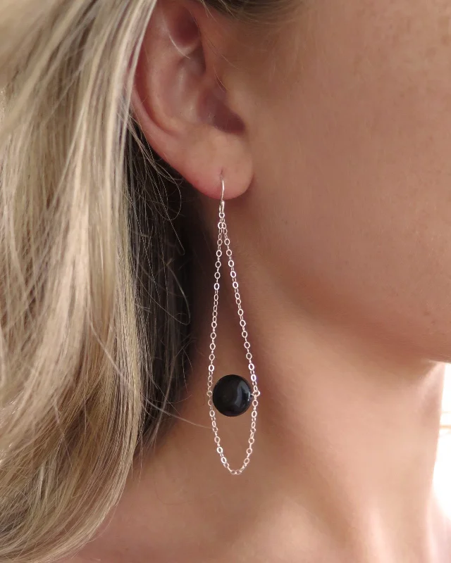 High-End Wedding Earrings-Agate Teardrop Earrings