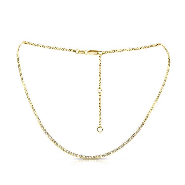 Fashion Jewelry Necklace for Women-Thin Cuban Tennis Necklace