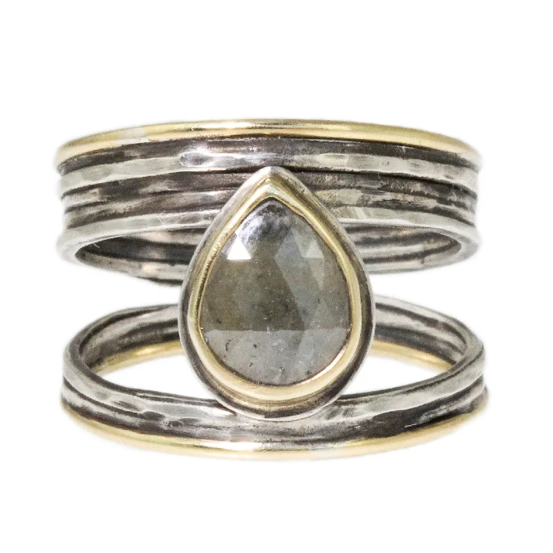 Trendy Stackable Rings-Solstice Grey Diamond Ring