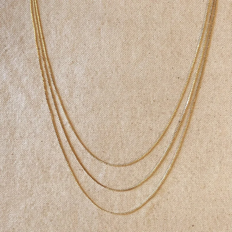 Diamond Heart Necklace-Lillian Gold Filled Dainty Chain Necklace